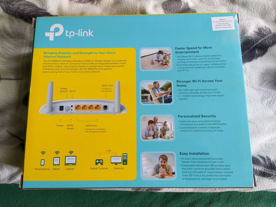 Router TP-Link TD-W8961N / 300 Mbps Wi-Fi