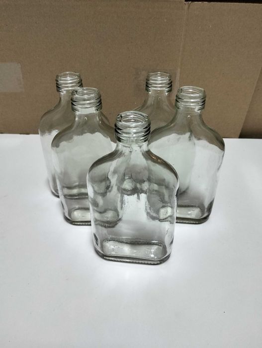 Butelki szklane 175 ml, 5 szt., piersiówki