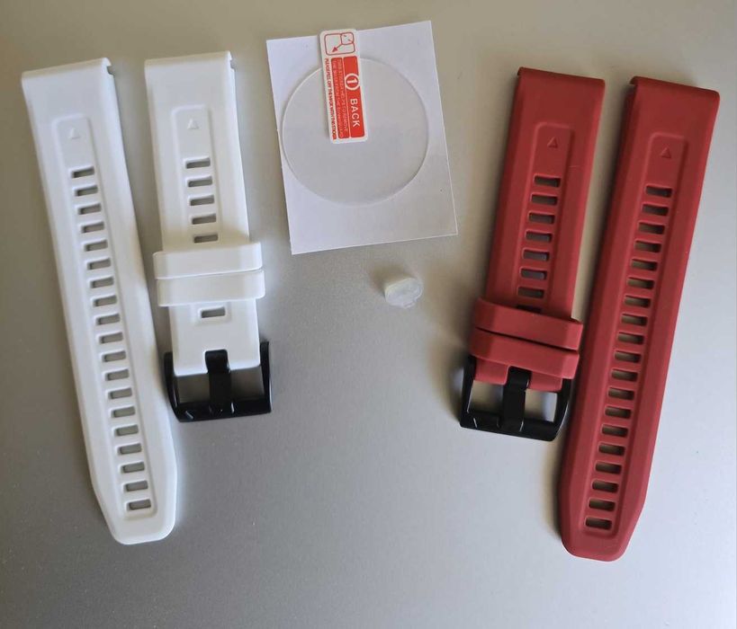Pack Garmin 22mm Branco/Vermelha
