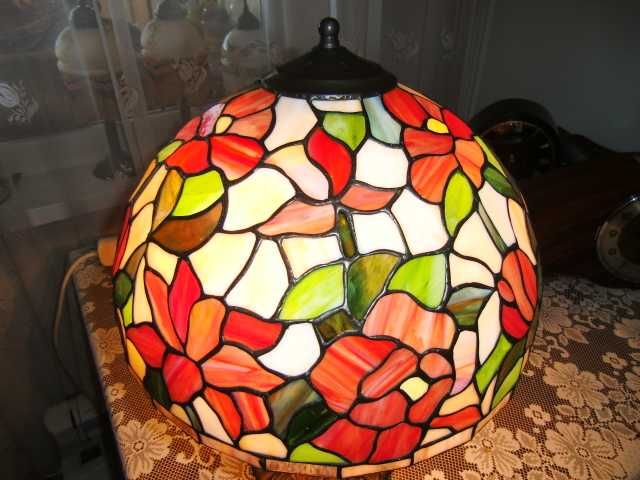Kolekcjonerska Lampa  Tiffany  ozdobna kwiaty dla Koneserów