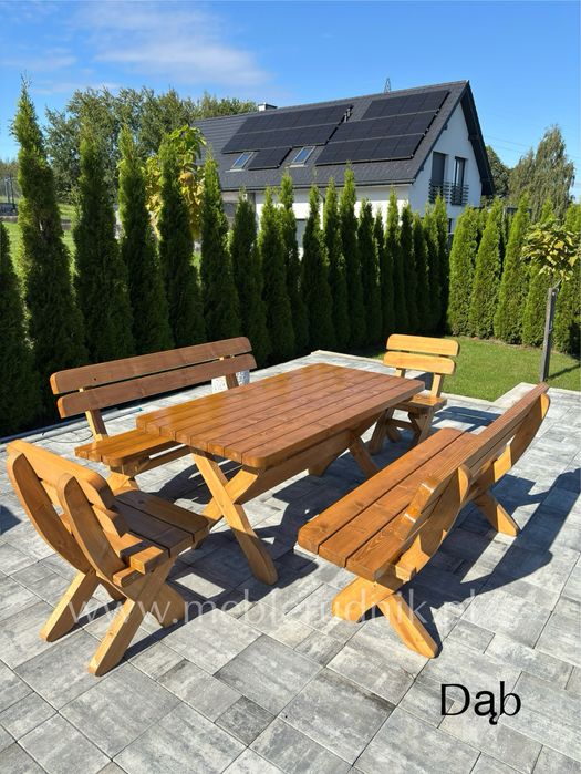 Meble ogrodowe drewniane  200 cm  wysyłka