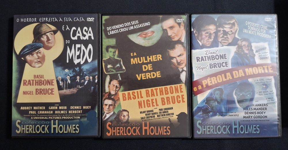 DVDs Sherlock Holmes.