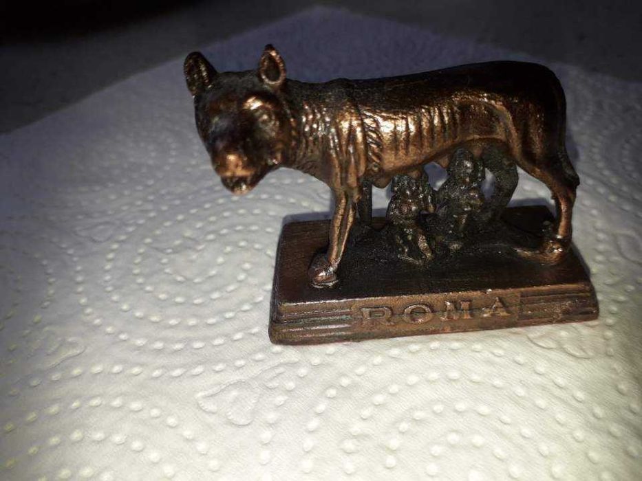 Wilczyce Kapitolińska karmiące Miniatura z brązu