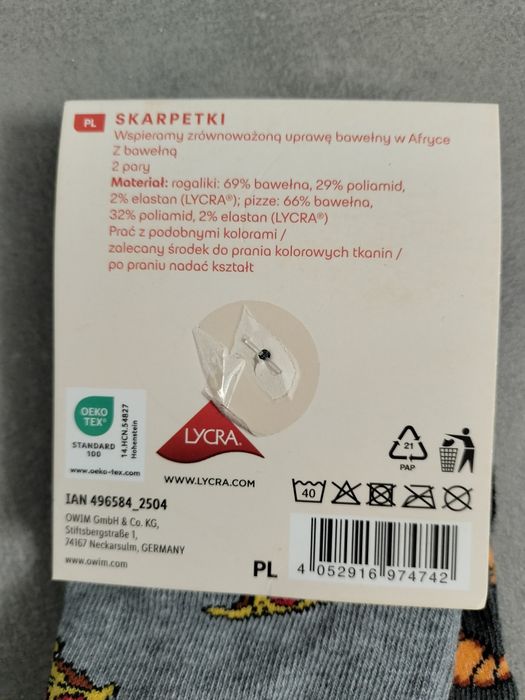 Zestaw 2 par bawełnianych skarpetek  Esmara, rozm. 39-42