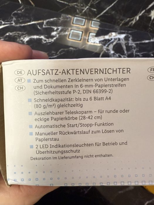 Телескопічний шредер United office Подрібнювач для паперу измельчитель