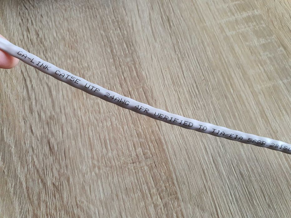 Lan кабель, 1 Гбіт/с, 8 жил, CAT5E, UTP.