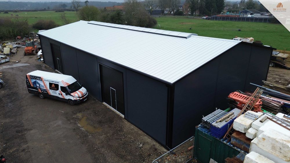 Hala 450 m2 stalowa magazyn warsztat płyta konstrukcja SK SYSTEM