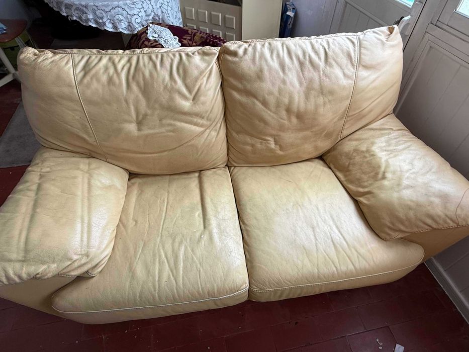 Conjunto de  3 Sofás Divani Divani em Pele