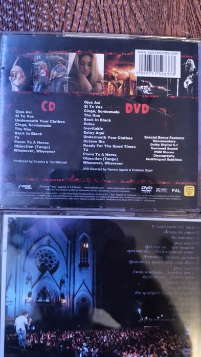 6 CD/DVD Shakira Papas língua Leonardo Bruno e Marrone Daniel 

Novos