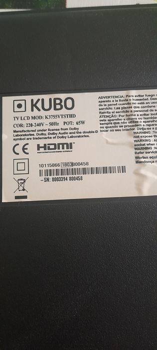 TV HD marca KUBO64750628475137121