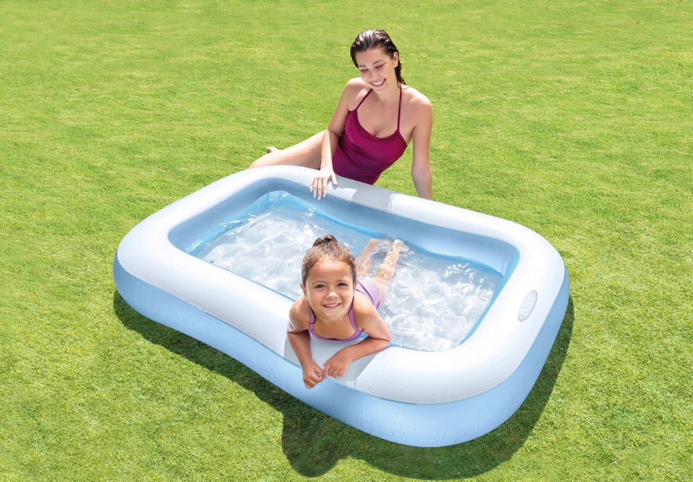 basen dla dzieci duży bezpieczne dmuchane dno ogród/balkon xxl 166x100