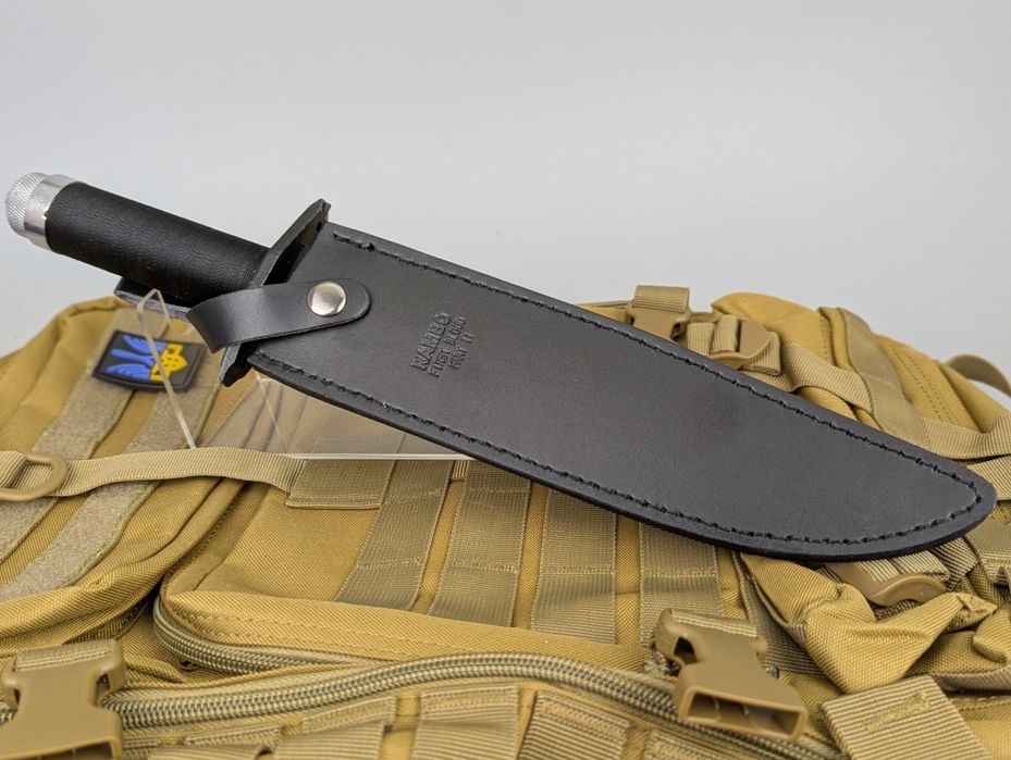 Большой нож выживания. Тактичний ніж з шкіряним чохлом