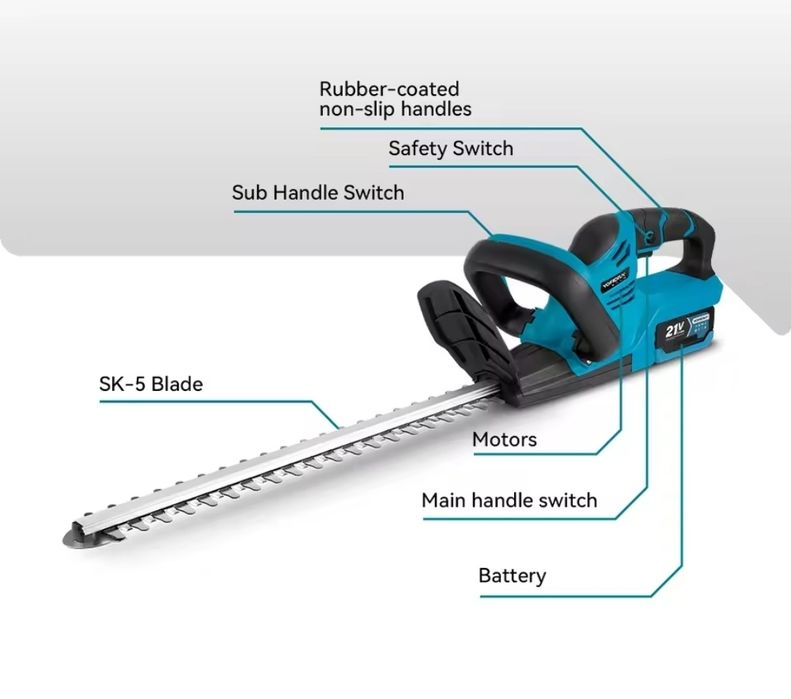 Corta Sebes c/ 2 Baterias 4Ah