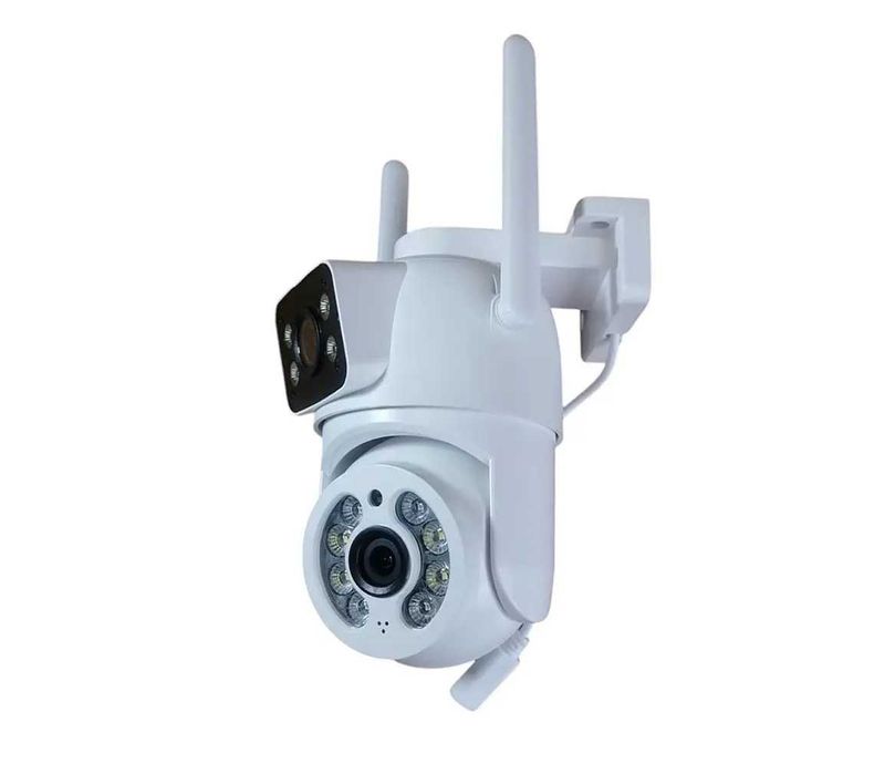 Якісна подвійна камера відеонагляду WIFi IP PTZ ICSEE подвійна 6mp Q13