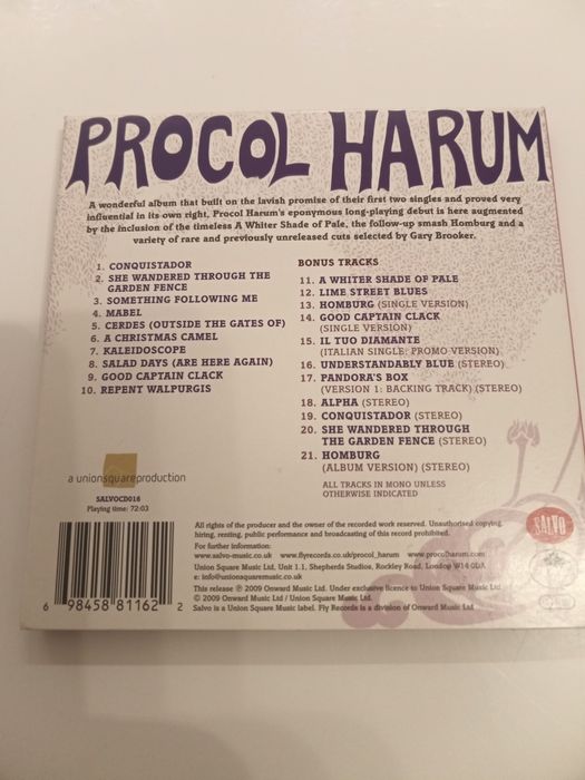 Procol Harum - Procol Harum ,cd 1967 r. Expanded 2009 Salvo