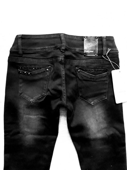 Nowe spodnie rozm. 27. Jeans czarny, slim