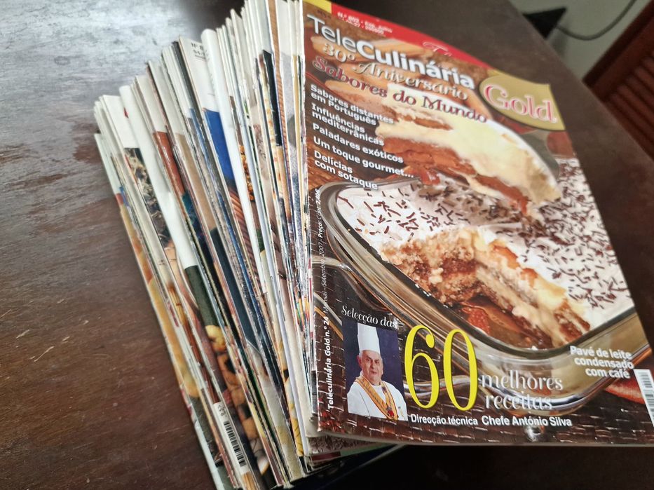 Revistas Tele Culinária e Doçaria do Chefe Silva(76 volumes)