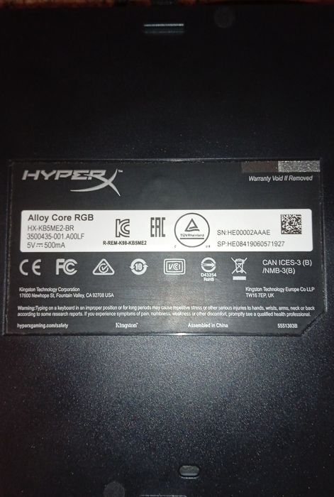 Teclado Gaming HyperX