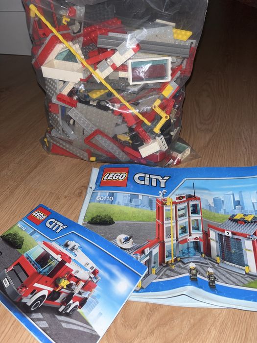 Conjunto de legos bombeiros