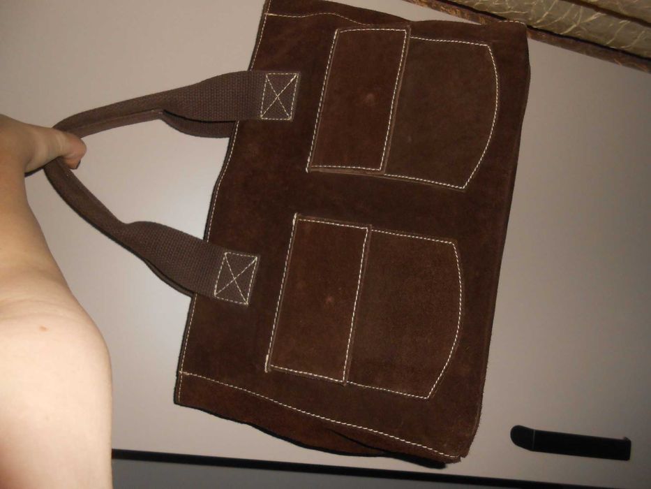 ちーば様 用 Torebka zamszowa naturalny zamsz czekoladowa brązowa do ręki