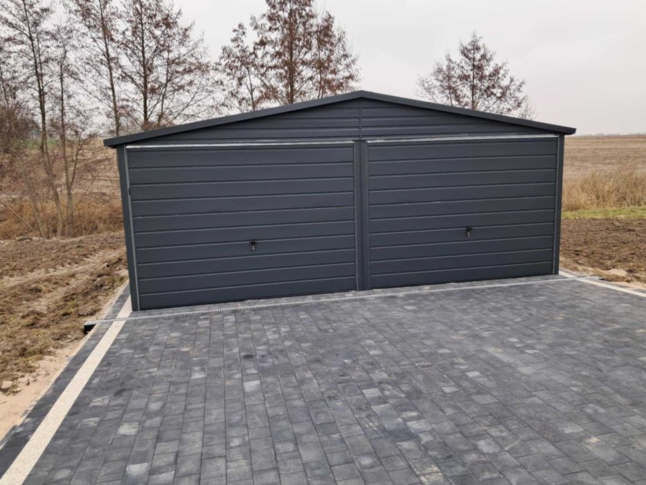 Garaż blaszany 6x5 WZMOCNIONY PROFILAMI. Producent. Cała POLSKA.