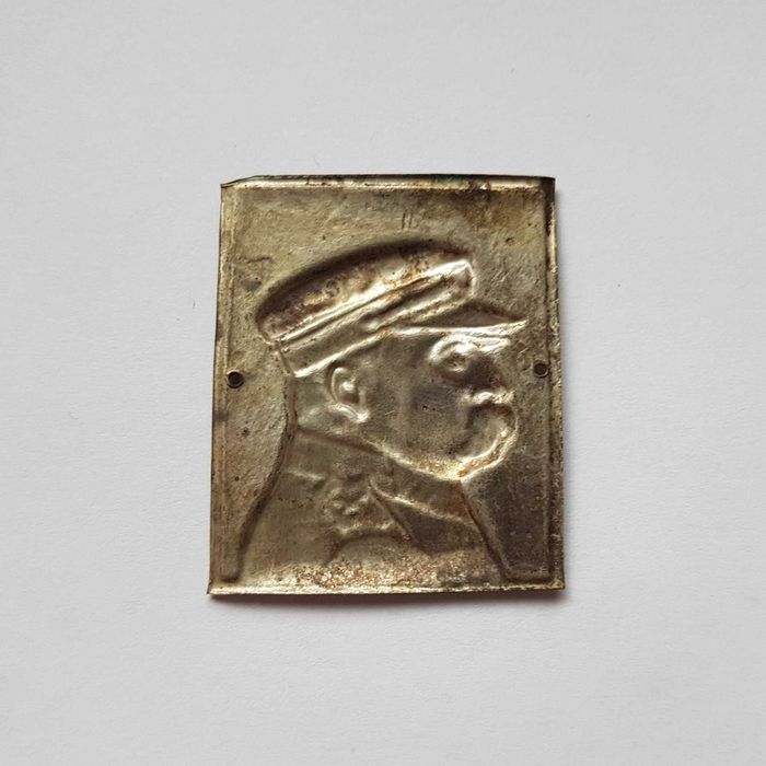 Nakładka od papierośnicy - J. Piłsudski