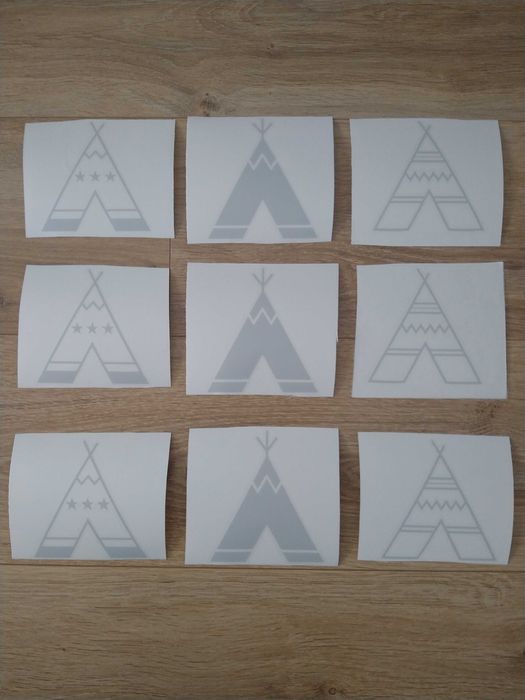NOWE naklejki TIPI na ścianę, meble, itp.