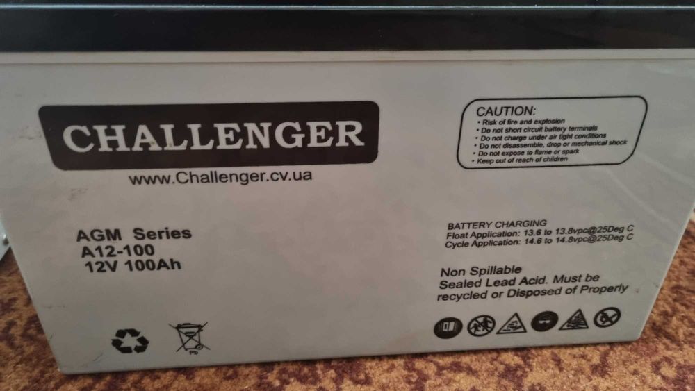 Акумулятор Challenger AGM A12-100 Б/В