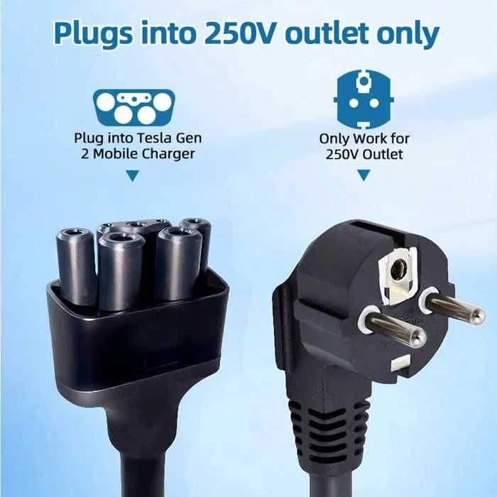Адаптер хвіст для зарядки GEN 2 Tesla 16A 3.5Квт перехідник АКЦІЯ