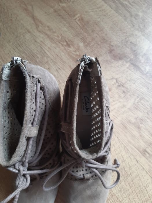 Clarks 37 botki skóra naturalna