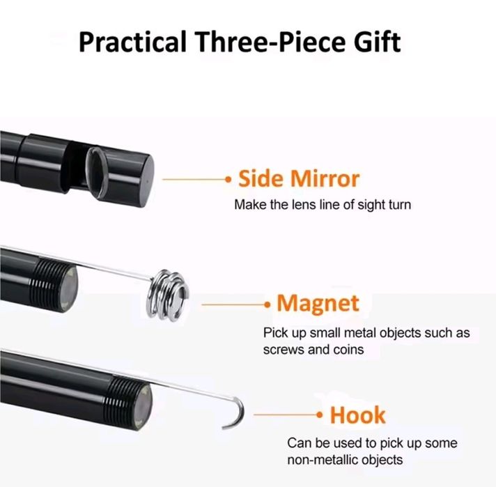 Ендоскопічна камера авто, ендоскоп мобільний