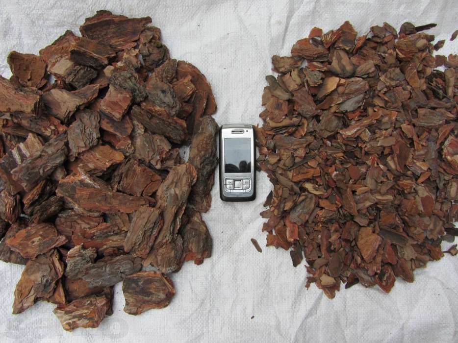 Соснова кора, обладнання для виготовлення.