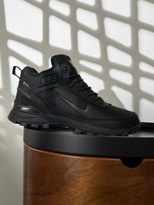 (БЕЗ ПЕРЕДОПЛАТИ) Nike Rivah Black Gore Tex хутро найк ріва чорні зимові кросівки з мембраною та хутром
