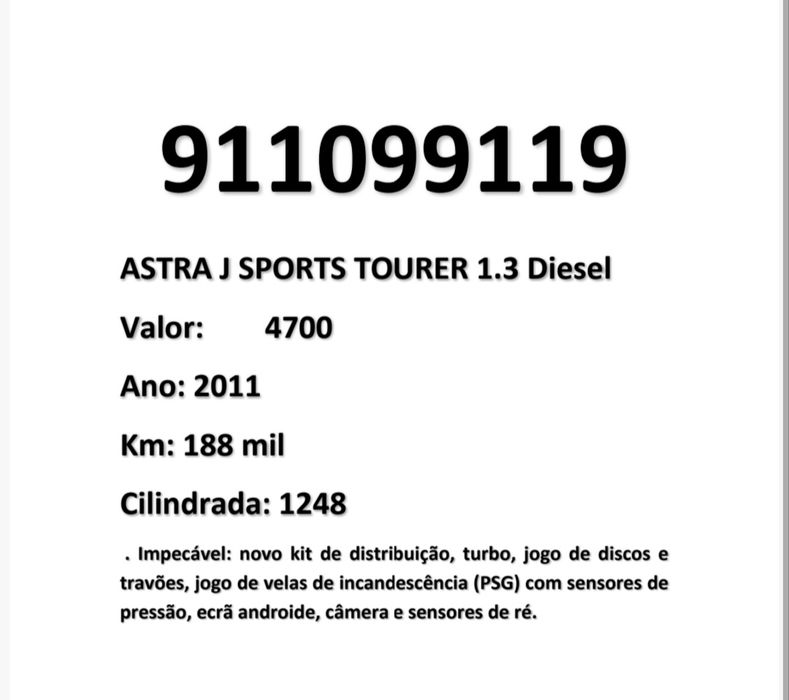 Opel Astra j Sporting tourer 1.3 diesel 2011