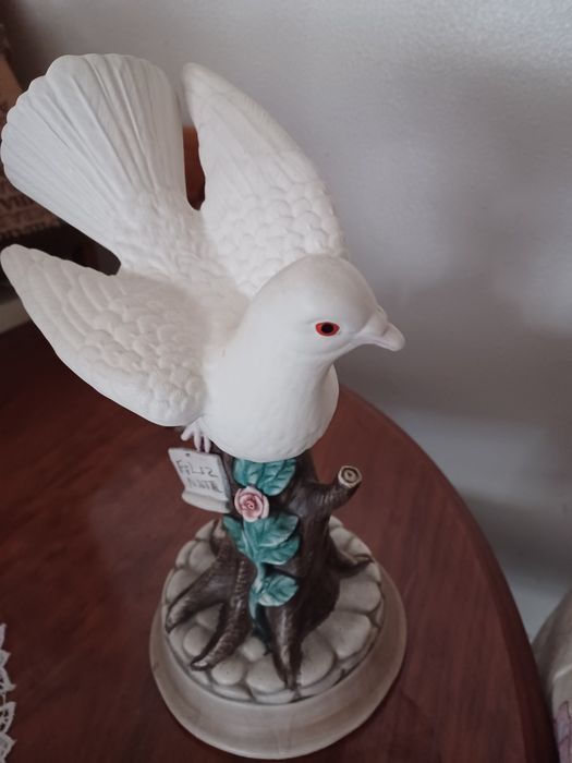 Estatueta de pomba, grande, para decoração