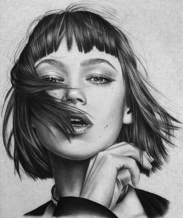 Портрет простым карандашем