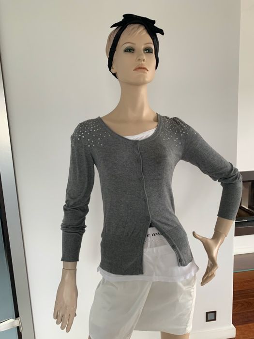 Sweter szary cekiny Firmy C&A