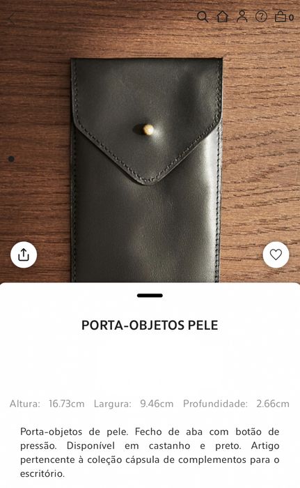 Porta-Objectos Pele Zara Home NOVO