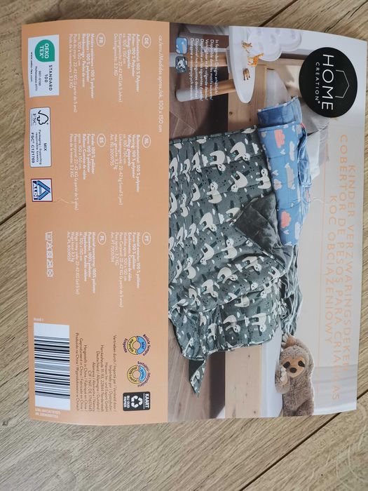 Kołdra/koc obciążeniowy 3,2 kg + poszewka
