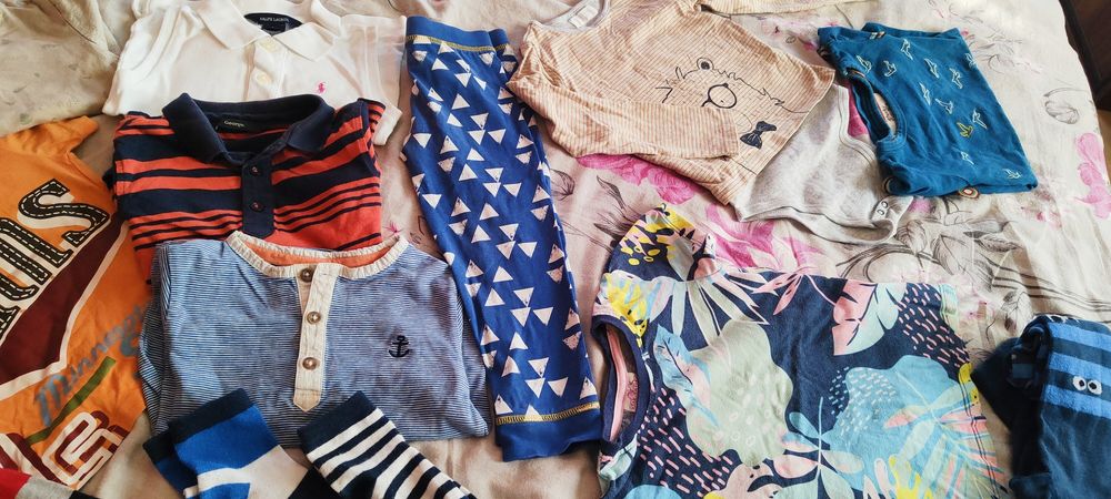 Zestaw fajnych ubranek dla chłopca 92-98 + skarpety rajstopy