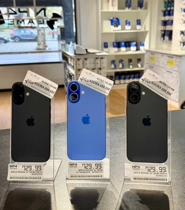 IPHONES 16 128GB Seminovos apenas 699,99€ +info mp aproveite!