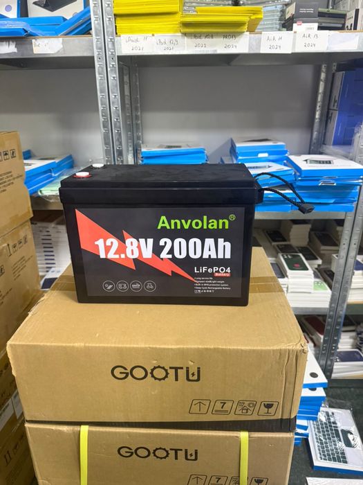 Літій-залізо-фосфатний акумулятор Батарея LiFePo4 200 A 2560 W 12V BMS