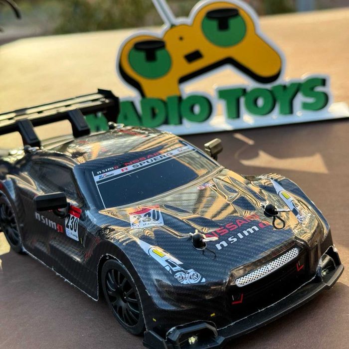 Дрифт машинка на радиоуправлении Nissan GTR Nitro Черная.