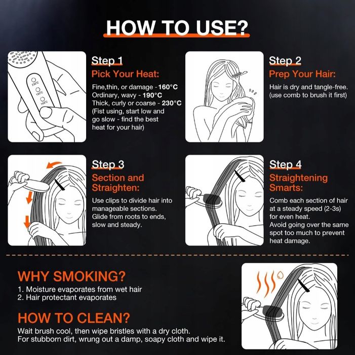 Szczotka prostująca do włosów