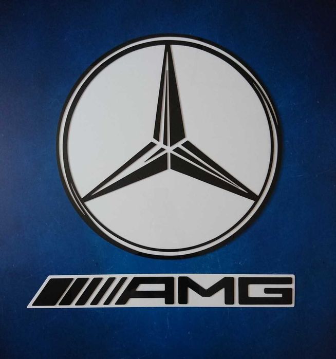 Logo Mercedes na ścianę do domu garażu prezent dla męża chłopaka