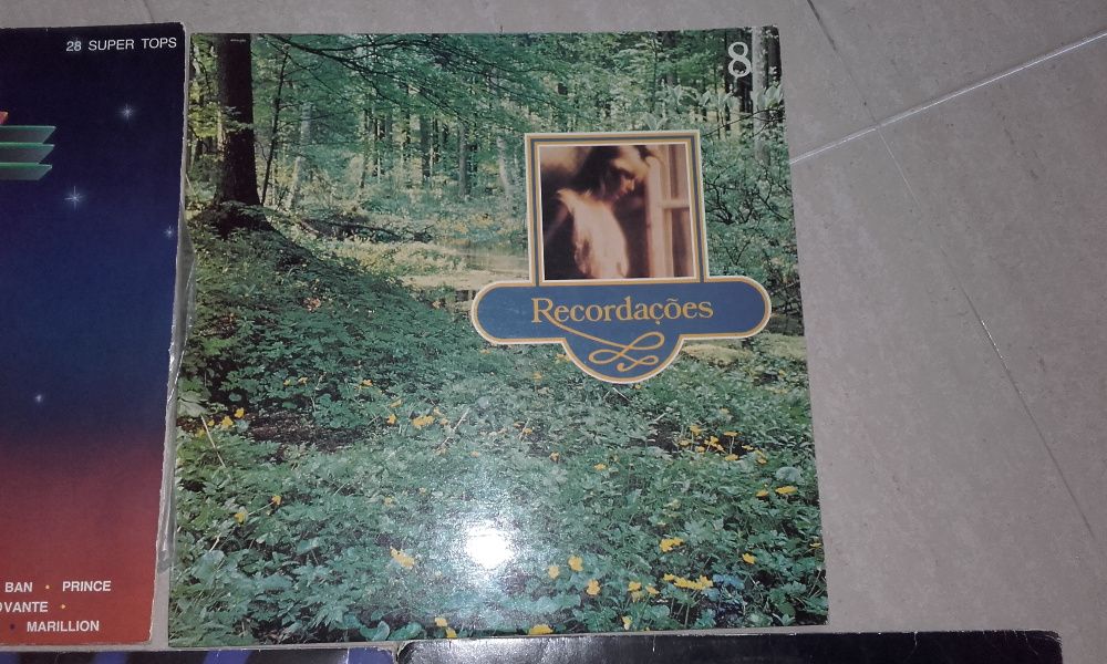 Discos de vinil antigos.