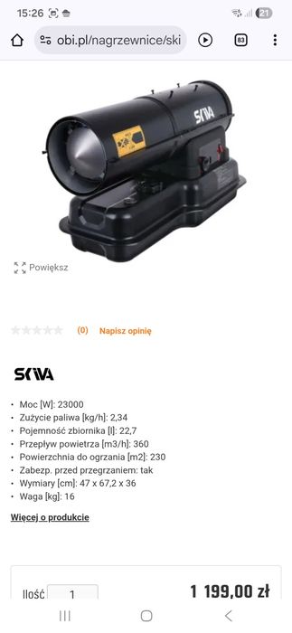 Skiva nagrzewnica 23kw