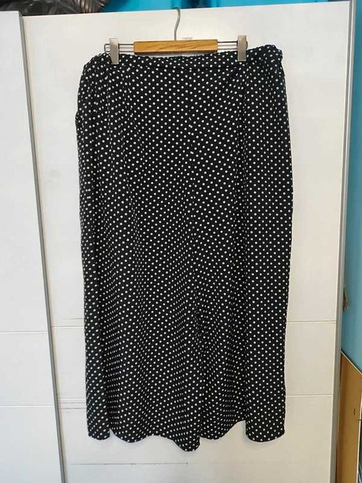 Shein spódnica spodnie szerokie grochy 50