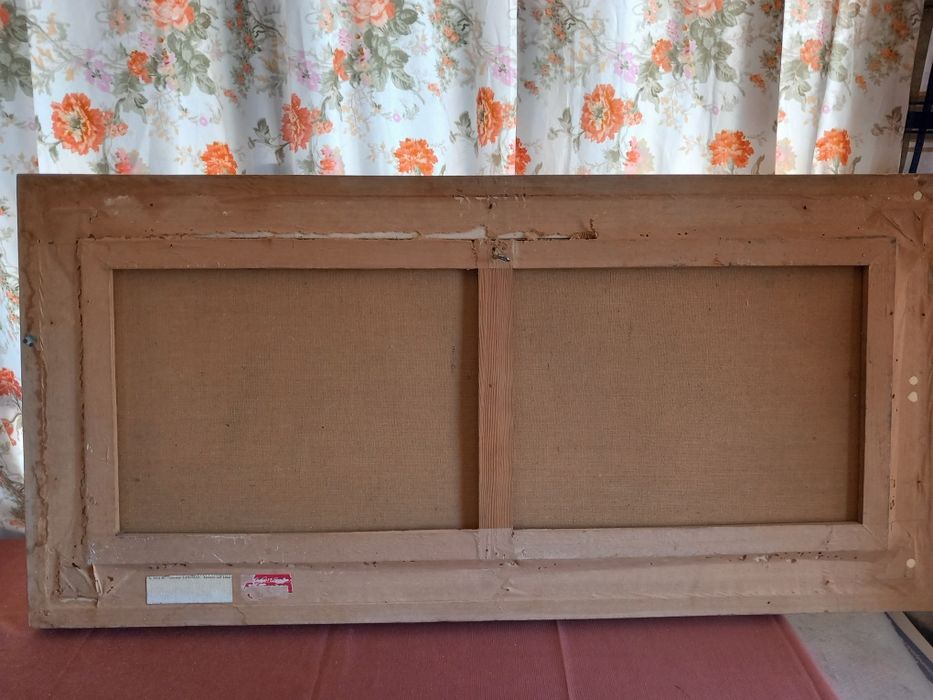 Quadro antigo em tela pintado a óleo