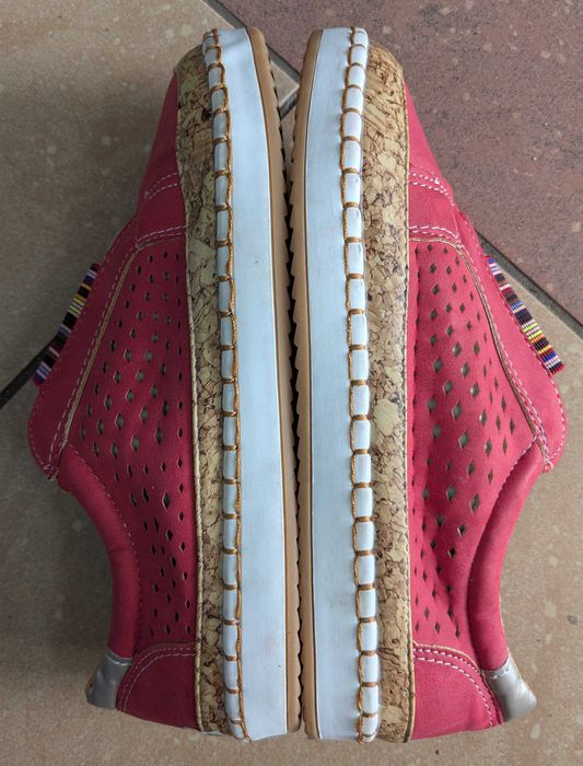Wygodne buty ortopedyczne tenisówki espadryle czerwone rozm. 39